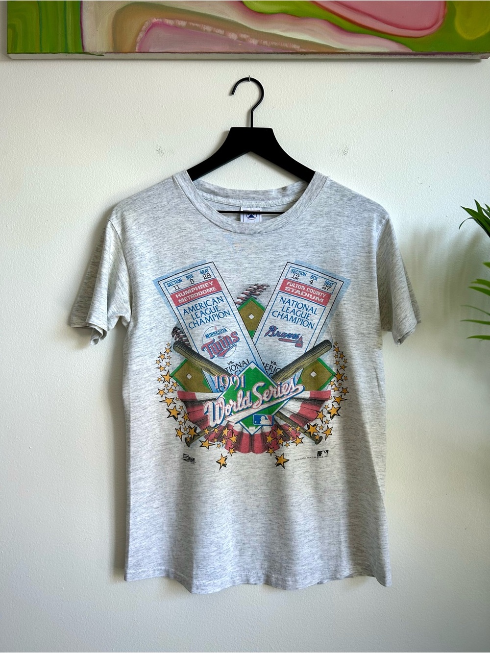 Vintage 1991 MLB World Series Ticket T-Shirt